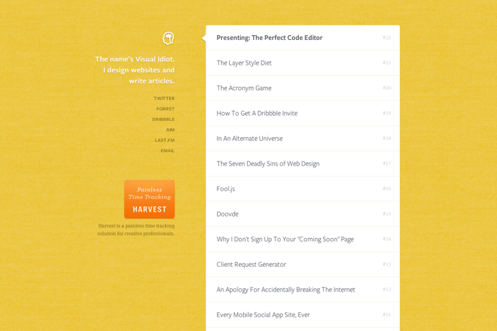 Visual Idiot website preview
